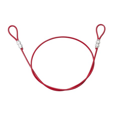 Brady Double Looped Lockout Cable ABS Plastic 0.19 in Dia x 4 ft L Red 170973